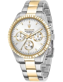 Flash Sale β€οΈ Maserati Competizione Stainless Steel Multifunction β Watch R8853100021 In Two Tone π