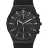 Discount 👏 Skagen Melbye Black Chronograph ⌚ Watch SKW6802 🛒