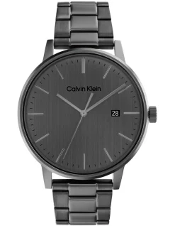 Cheapest 😀 Calvin Klein Linked Bracelet For Him Ionic Plated Grey Steel ⌚ Watch 25200054 ⌛