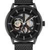 Discount ⌛ Calvin Klein Modern Skeleton Ionic Men's Qtz Multifunction ⌚ Watch 25200214 In Plated Black Steel ⭐