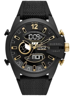 Deals 𧨠Diesel Mega Chief Black Analogue β Watch DZ4552 π