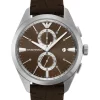Promo 🔔 Emporio Armani Chronograph AR11482 ⌚ Watch In Brown ❤️