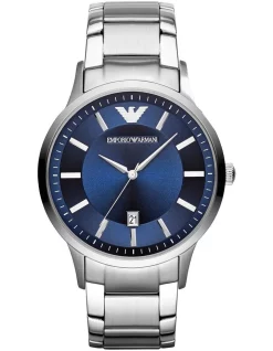 Best Sale 👏 Emporio Armani Silver-Tone Analogue ⌚ Watch AR11180 🎁