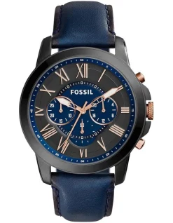 Buy 🛒 Fossil Grant Blue Chronograph ⌚ Watch FS5061 ✨