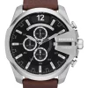 Coupon 🥰 Diesel DZ4290 Mega Chief ⌚ Watch In Brown/Silver 🤩