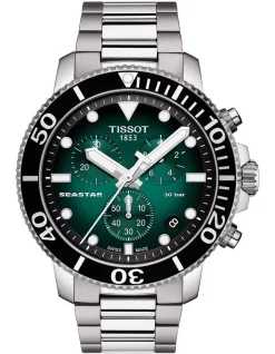 Wholesale 🌟 Tissot Seastar 1000 Chronograph T1204171109101 ⌚ Watch In Green 🔥