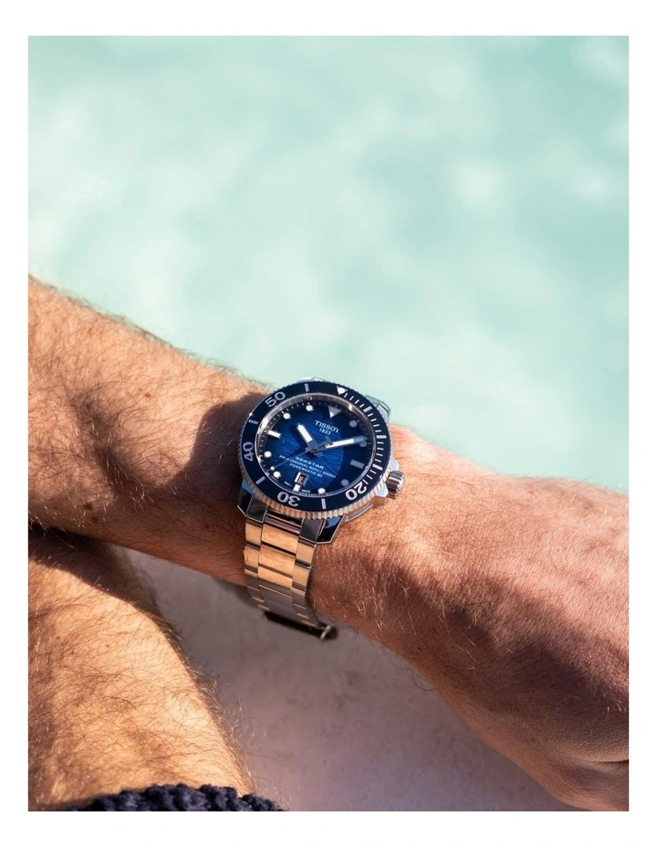 New π Tissot Seastar 2000 Professional Powermatic 80 T1206071104101 Automatic β Watch Blue π - Image 2