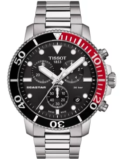 Best Sale 😉 Tissot Seastar 1000 Chronograph T1204171105101 ⌚ Watch In Black 🤩
