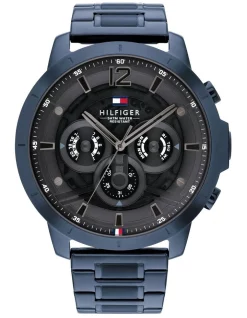 Best deal β Tommy Hilfiger Luca Ionic Plated Steel Qtz Multifunction 1710493 β Watch In Blue π
