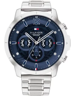 Wholesale 🧨 Tommy Hilfiger Luca Stainless Steel Qtz Multifunction 1710492 ⌚ Watch In Navy ❤️