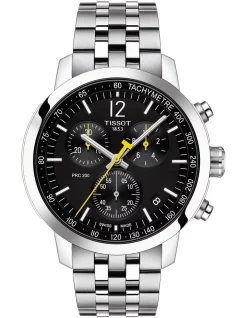 Discount 😉 Tissot PRC 200 Chronograph T1144171105700 ⌚ Watch In Black 👏