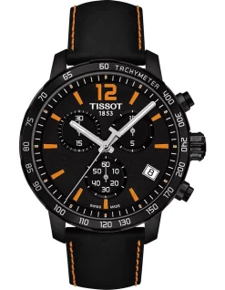 Flash Sale 😀 Tissot Quickster Chronograph T0954173605700 ⌚ Watch In Black ✔️