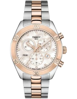 Coupon β€οΈ Tissot PR 100 Sport Chic Chronograph T1019172211600 β Watch In Pearl Grey/Rose Gold π