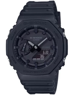 Promo ⌛ G-Shock Minimalist Black Analog-Digital Carbon Core ⌚ Watch GA2100-1A1 🤩