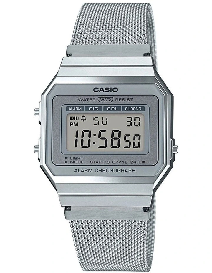 Cheapest π Casio Silver Vintage Digital β Watch With Stainless Mesh Band A700WM 7A π―