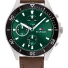 Flash Sale 🤩 Tommy Hilfiger Larson Leather Qtz Multifunction 1791983 ⌚ Watch In Brown ❤️