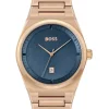 Top 10 🛒 Hugo Boss Steer Blue Dial Stainless Steel Qtz ⌚ Watch 1513995 😉