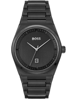 Coupon π₯ Hugo Boss Steer Black Dial Stainless Steel Qtz β Watch 1513994 π€©