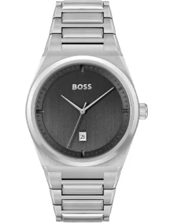 Buy βοΈ Hugo Boss Steer Grey Dial Stainless Steel Qtz β Watch 1513992 π
