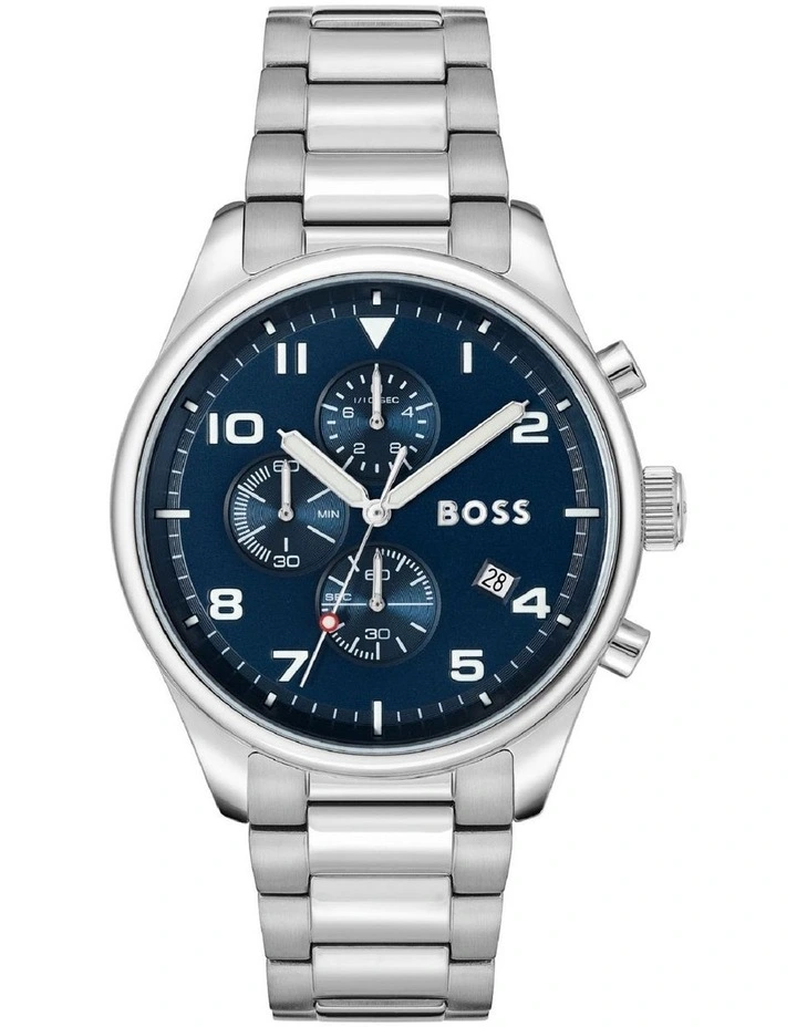 Best Sale π Hugo Boss View Blue Dial Stainless Steel Qtz Chrono β Watch 1513989 π