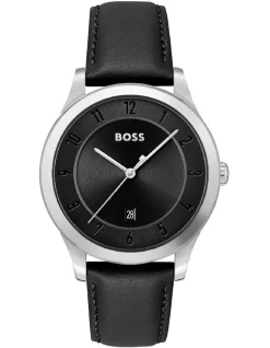 Coupon π Hugo Boss Purity Black Leather Qtz β Watch 1513984 π€©