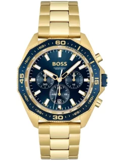 Best Sale ⭐ Hugo Boss Energy Blue Dial Steel Qtz Chrono ⌚ Watch 1513973 🔔