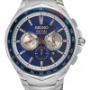 Outlet ⌛ Seiko 👗 Dress Stainless Steel Chronograph SRWZ21P-9 ⌚ Watch In Silver 🎁
