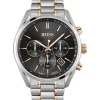 Top 10 🎉 HUGO BOSS Champion 44mm Two Tone Stainless Steel Chrono ⌚ Watch 1513819 🧨