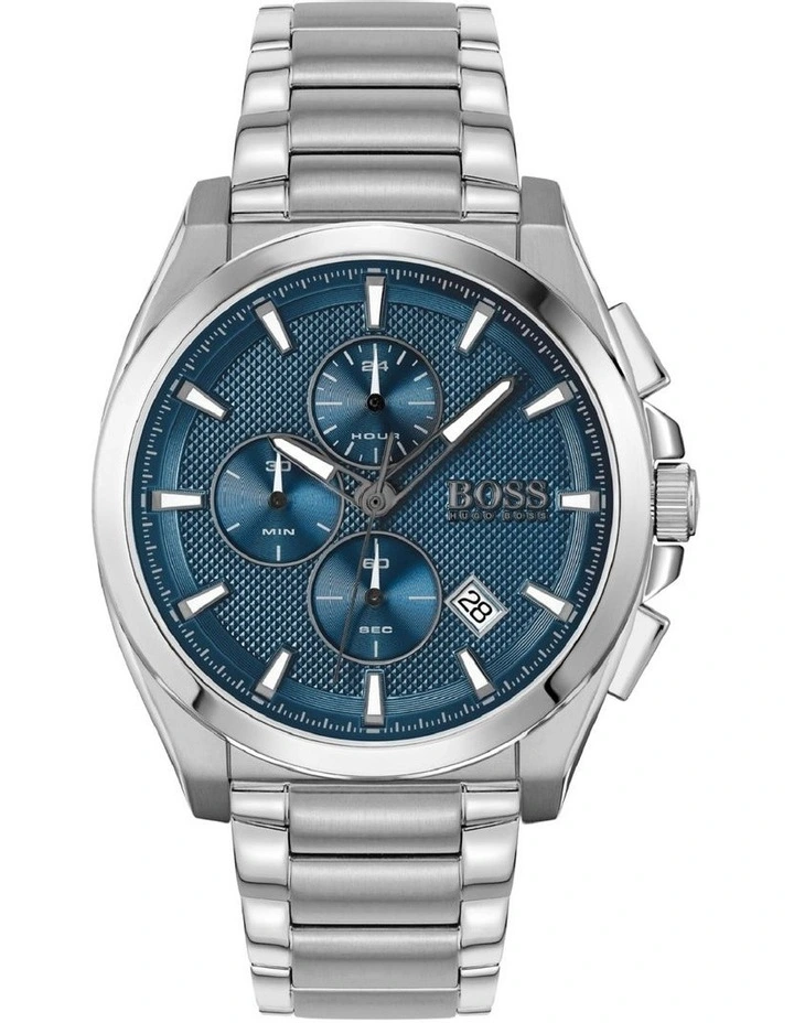 Outlet π HUGO BOSS Chrono 46mm Blue Dial Stainless Steel β Watch 1513884 π