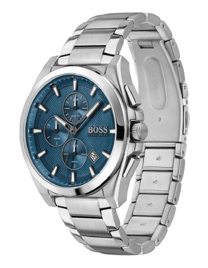 Outlet π HUGO BOSS Chrono 46mm Blue Dial Stainless Steel β Watch 1513884 π - Image 2