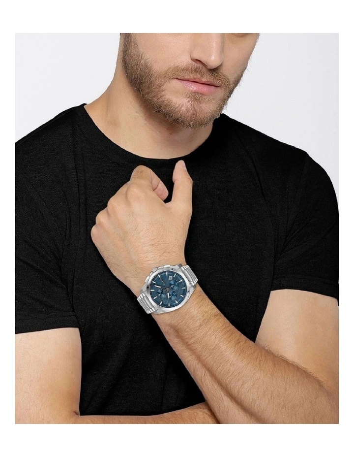 Outlet π HUGO BOSS Chrono 46mm Blue Dial Stainless Steel β Watch 1513884 π - Image 4