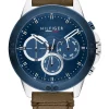 Best Sale 💯 Tommy Hilfiger Harley Brown Leather Men's Navy Chronograph ⌚ Watch 👍