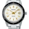 Promo 🎉 Seiko Presage Style 60S White Dial Silver Automatic ⌚ Watch 🔥
