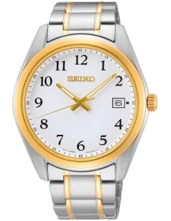 Best reviews of ✨ Seiko Gents Daywear 100M White Dial Two Tone Quartz ⌚ Watch 😀