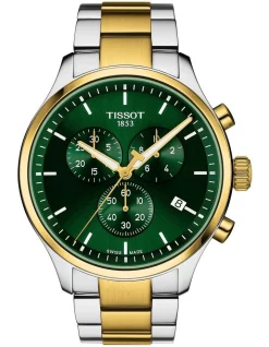 Outlet ✨ Tissot Chrono XL Classic T1166172209100 ⌚ Watch In Green Gold ⭐