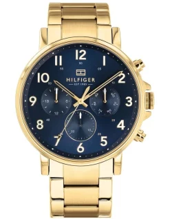 Flash Sale ❤️ Tommy Hilfiger Multi-Function Gold Steel Men's ⌚ Watch 🥰