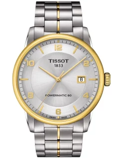 Discount 😉 Tissot Luxury Powermatic 80 T0864072203700 Automatic ⌚ Watch In Grey/Yellow Gold 🎉