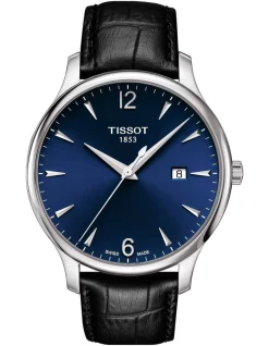 Outlet 💯 Tissot Tradition T0636101604700 ⌚ Watch In Blue 😍