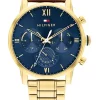 Best reviews of 😍 Tommy Hilfiger Gold Steel Blue Dial Men's Multi-Function ⌚ Watch 🎉