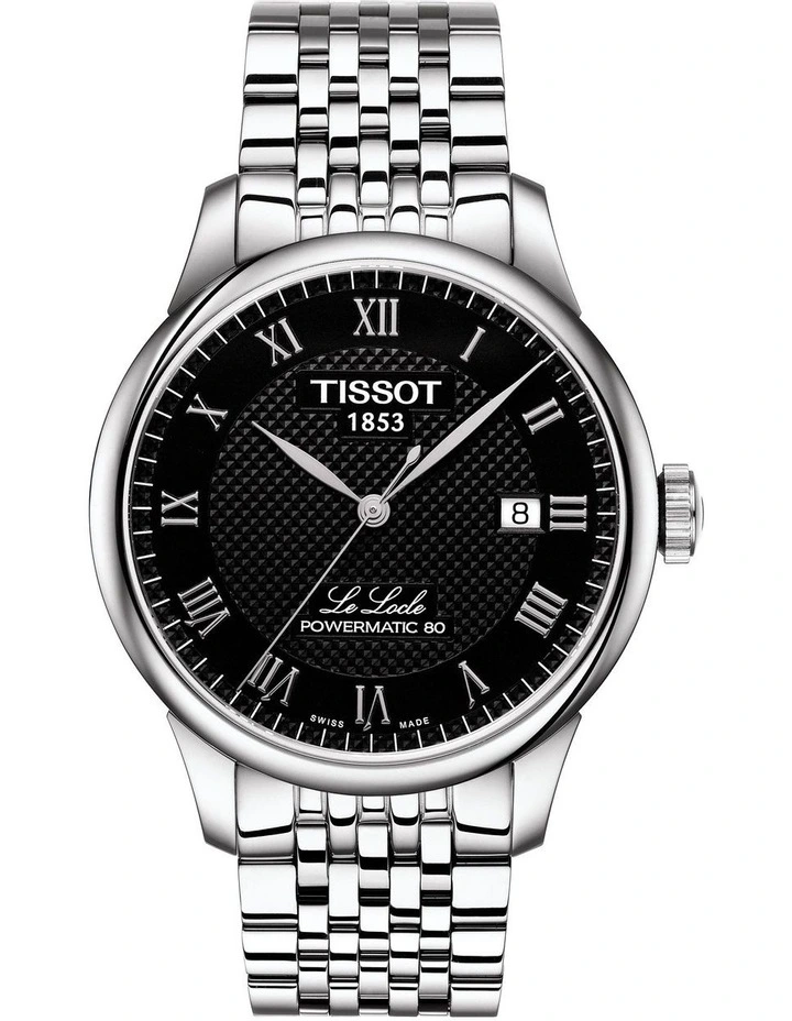 Cheapest β Tissot Le Locle Powermatic 80 T0064071105300 Automatic β Watch In Black β€οΈ