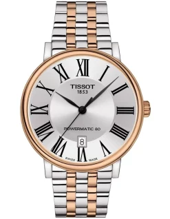 Buy 🔥 Tissot Carson Premium Powermatic 80 T1224072203300 Automatic ⌚ Watch In Grey/Rose Gold ⭐