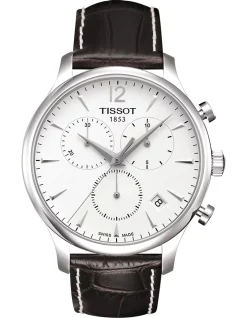 Budget 🎁 Tissot Tradition Chronograph T0636171603700 ⌚ Watch In Silver 🌟