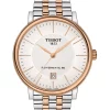 Brand new ⌛ Tissot Carson Premium Powermatic 80 T1224072203101 Automatic ⌚ Watch In Grey/Rose Gold 🥰