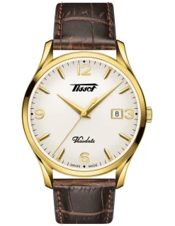 Deals 🧨 Tissot Heritage Visodate T1184103627700 ⌚ Watch In Gold ✨