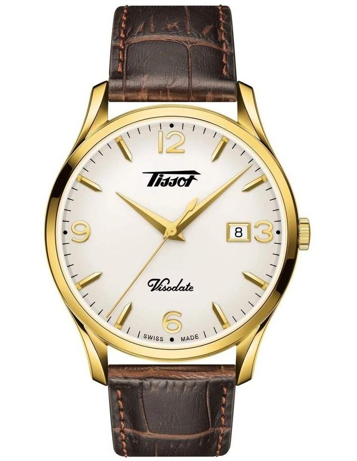 Deals 𧨠Tissot Heritage Visodate T1184103627700 β Watch In Gold β¨