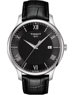 Best deal 🥰 Tissot Tradition T0636101605800 ⌚ Watch In Black 😀
