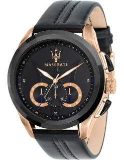 Top 10 🥰 Maserati Traguardo Black ⌚ Watch R8871612025 ✨