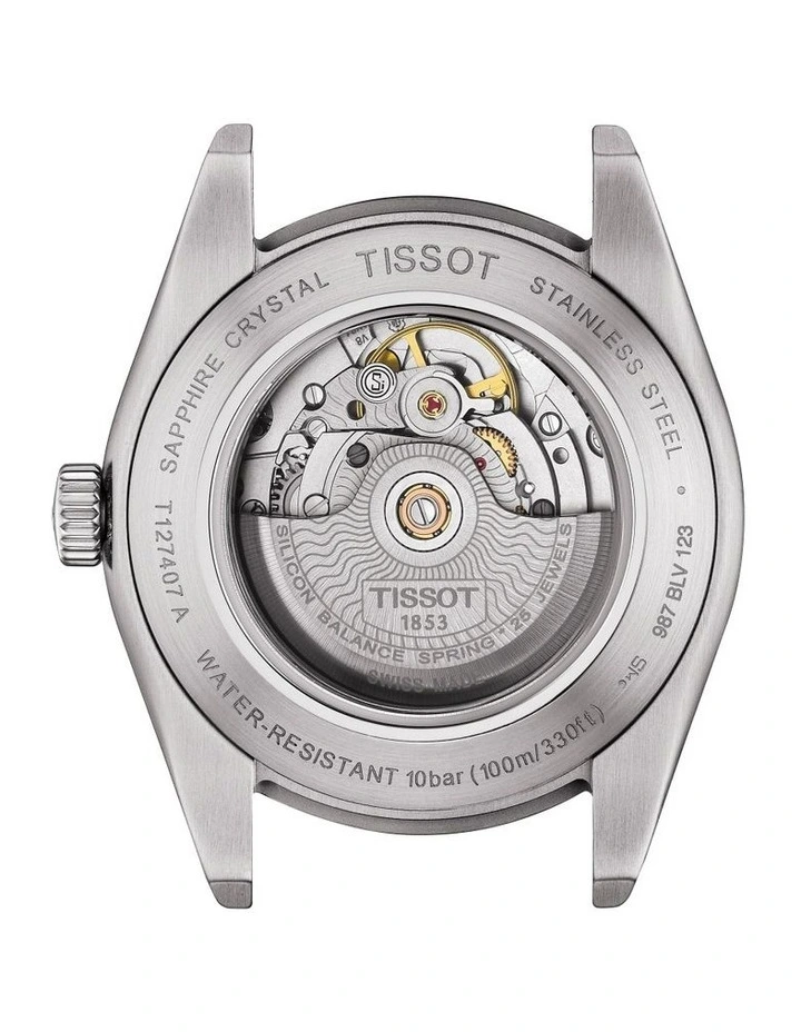 Hot Sale π Tissot Gentleman Powermatic 80 Silicium T1274071604101 Automatic β Watch In Blue βοΈ - Image 4