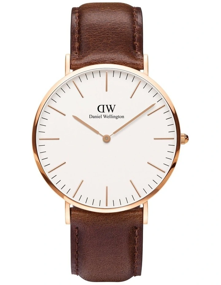 Cheapest β Daniel Wellington 40mm Classic Bristol Rose Gold Leather β Watch β€οΈ