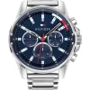 Best reviews of 🔔 Tommy Hilfiger Mason Multi-Function Blue Silver Steel ⌚ Watch 1791788 👏
